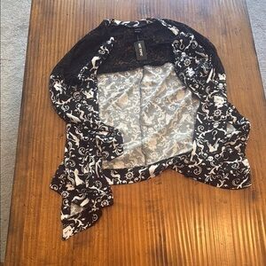 Disney Black and White Cardigan Sweater